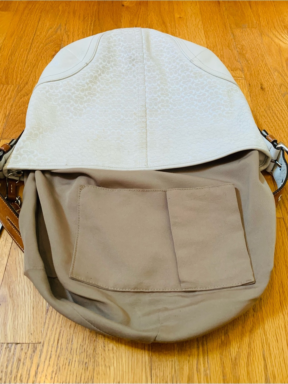 Vintage Coach Signature Jacquard Ergo Hobo Bag and Matching Wallet Set EUC - Picture 4 of 13
